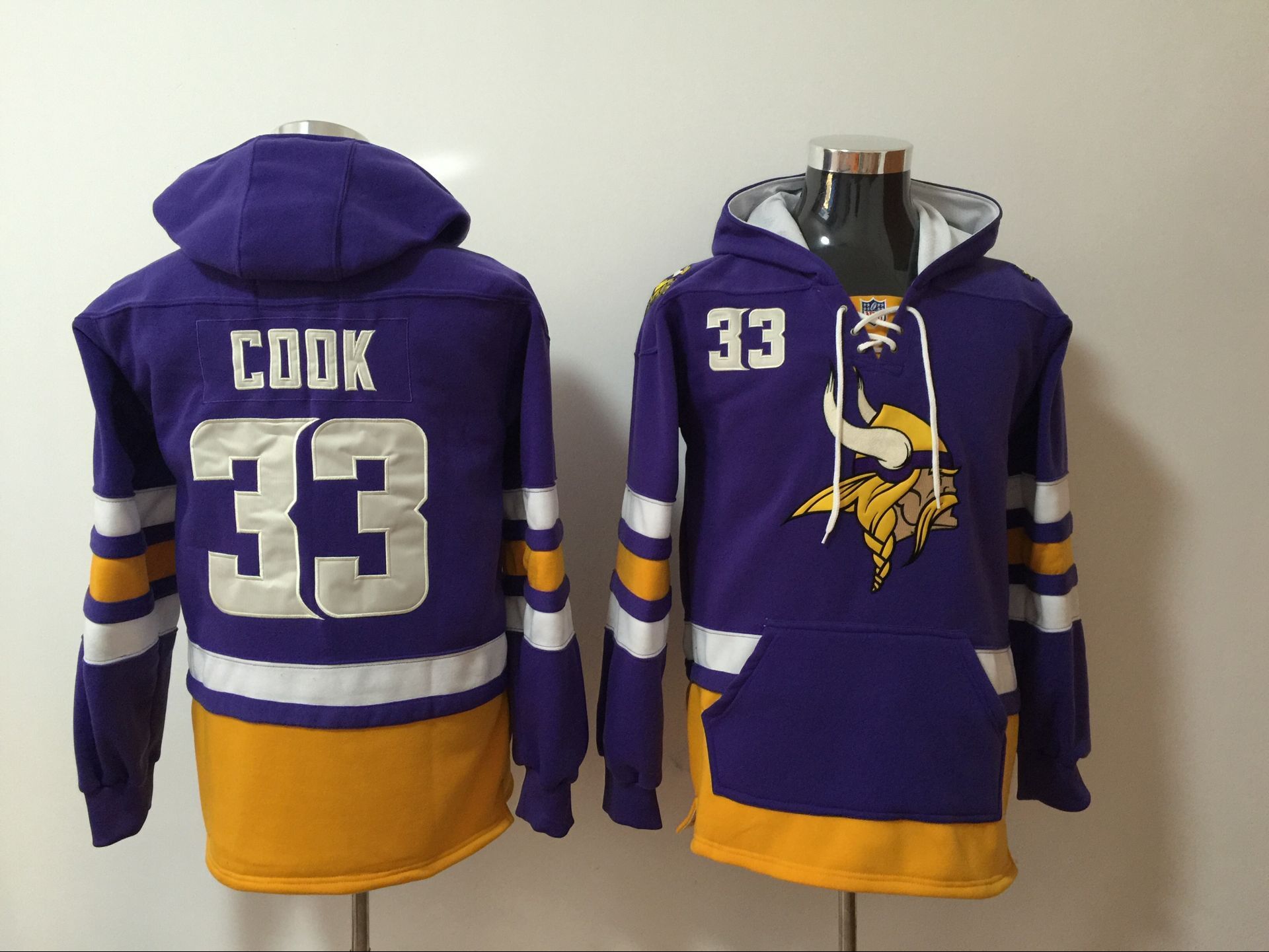 Men NFL Nike Minnesota Vikings 33 Cook Purple Sweatshirts